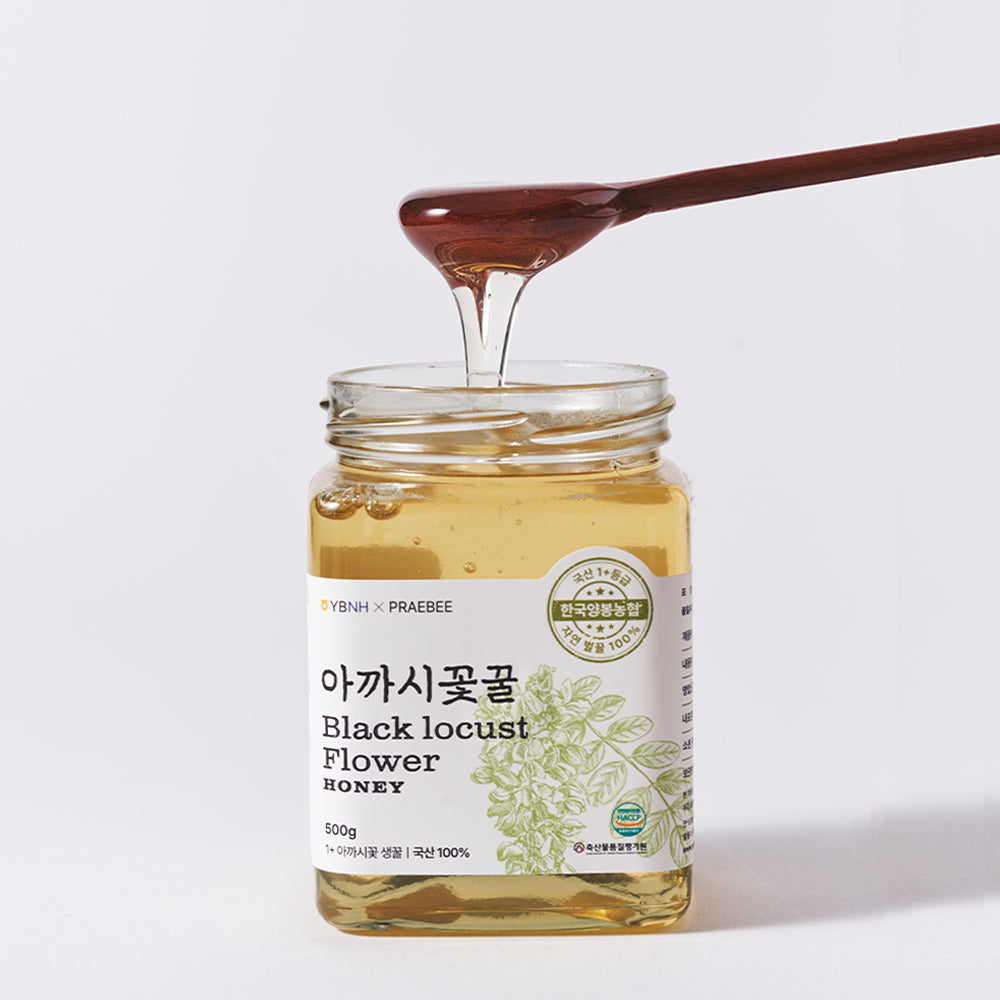NEW PRAEBEE 1+ Grade - Black Locust Flower Honey 500g